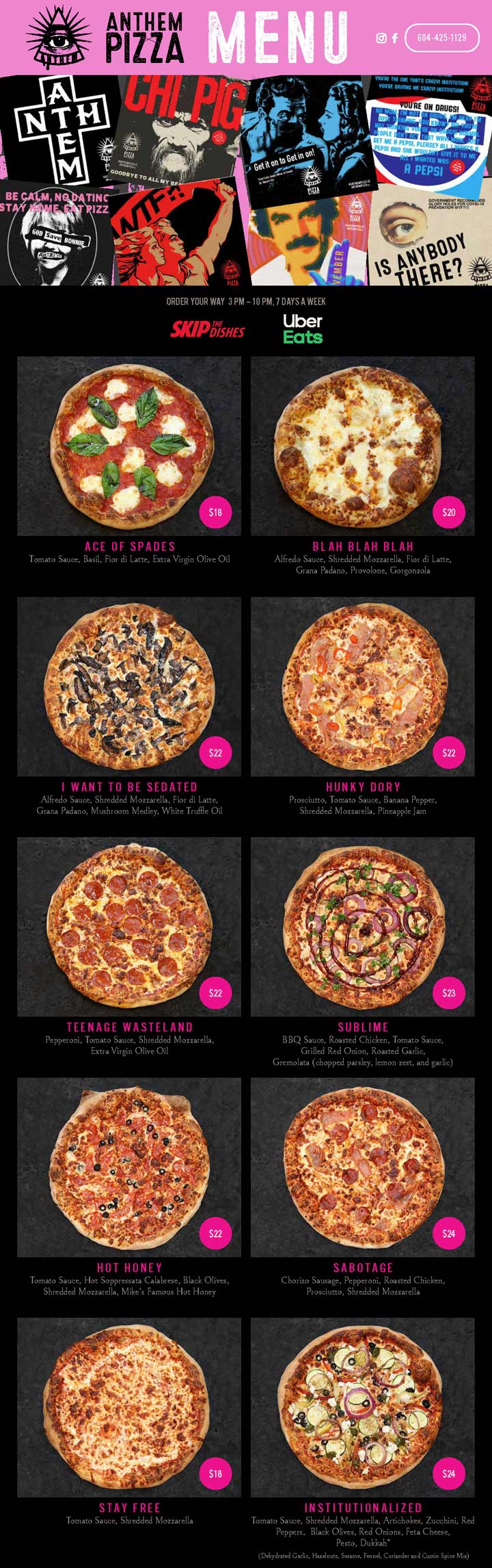 Anthem Pizza Vancouver: Menu, Pickup , Delivery