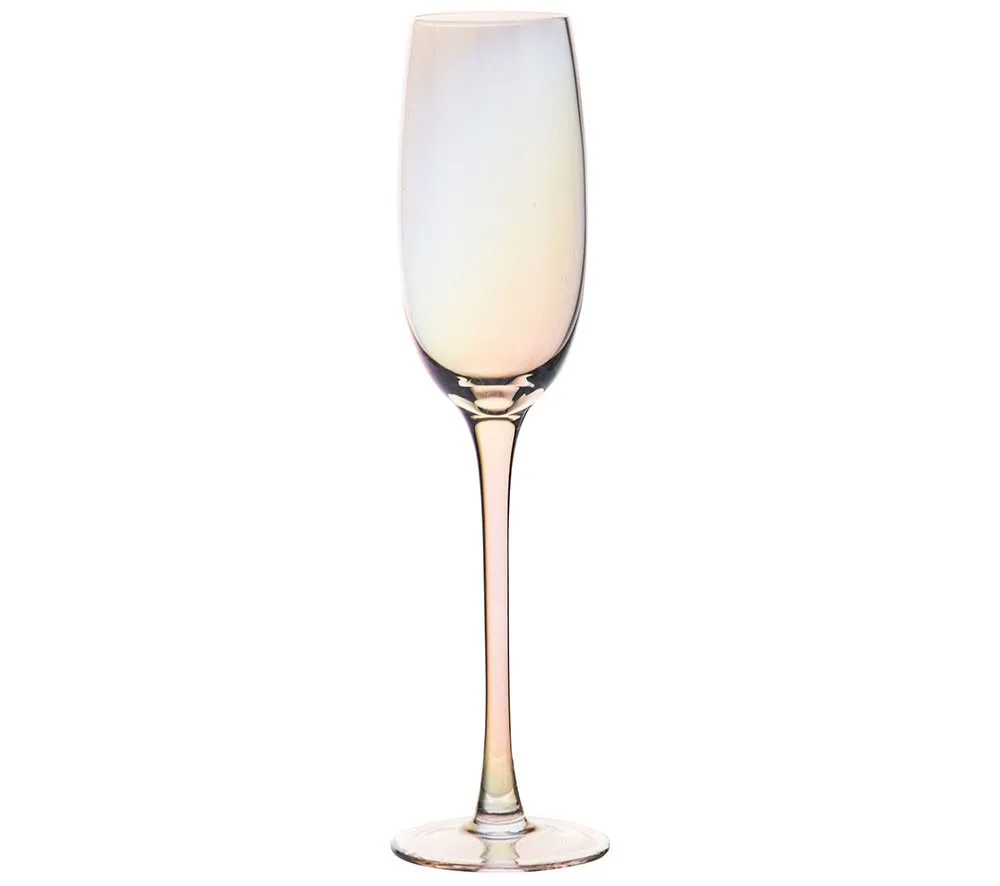 Champagne Flute Pearlised, Multicolored Glassware