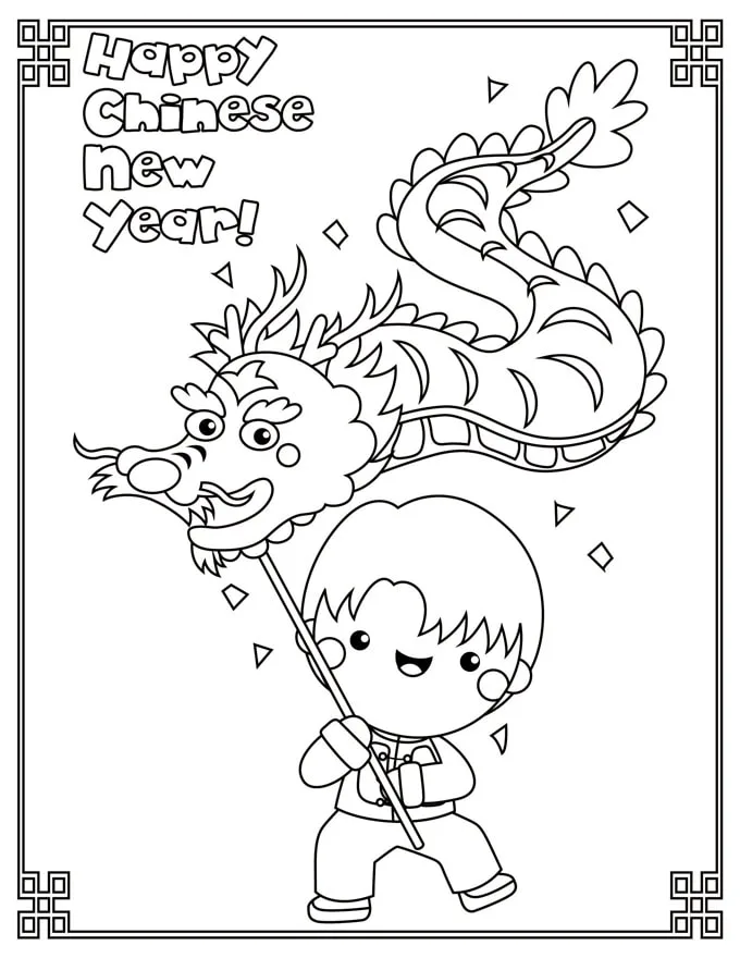 Chinese New Year Words/ Coloring Page/ Poster/Introduction