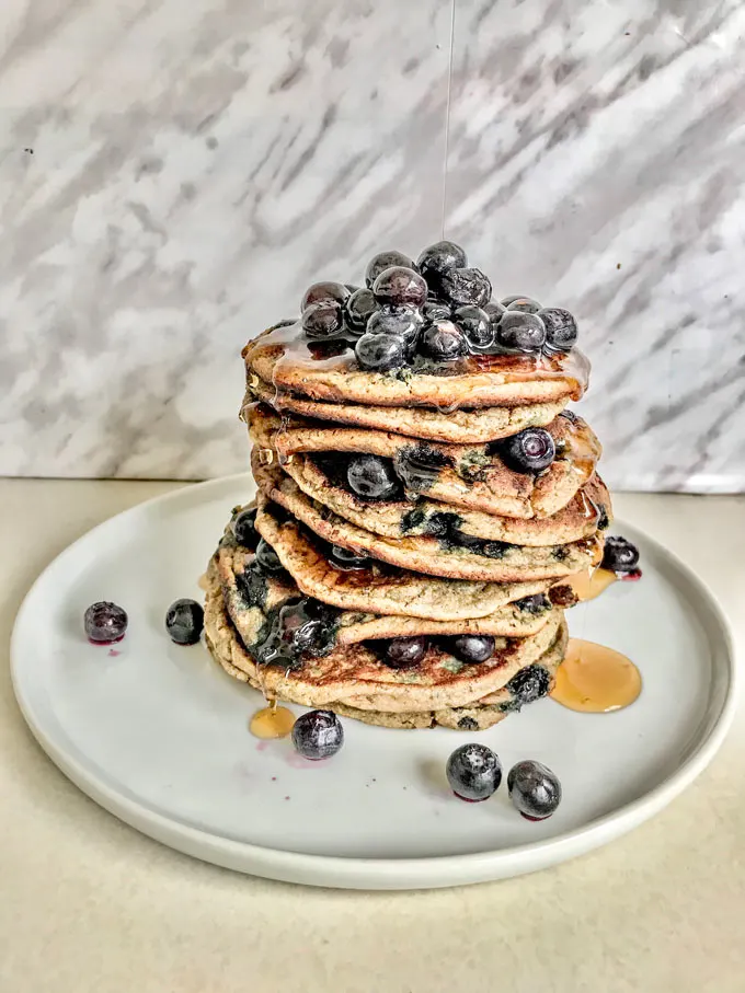 Healthy Vegan Blueberry Pancakes (Gluten Free)