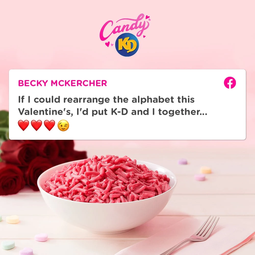 Kraft Mac and Cheese Valentine's Day: Pink Candy KD