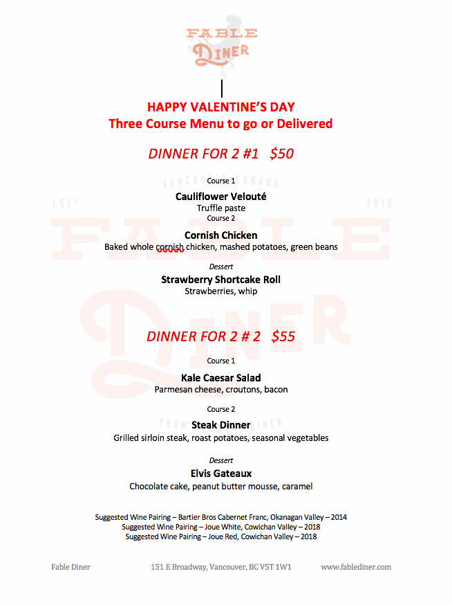 Fable Diner Valentine's Day 2021