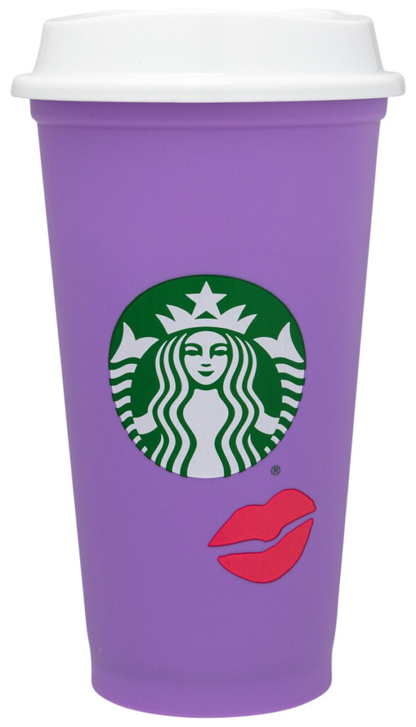 Lilac Colour-Changing Hot Cup Starbucks Valentine's Cups 2021, Menu, Drinks, Uber Eats Code