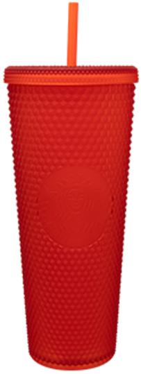 Red Soft Touch Bling Cold Cup (24 oz)