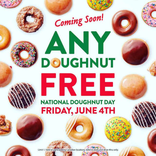 Krispy Kreme Free Donuts 2021 Canada | National Donut Day