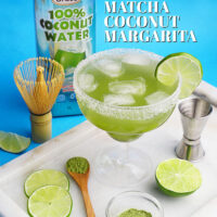 Matcha Coconut Margarita Recipe featuring Grace Foods Coconut Water