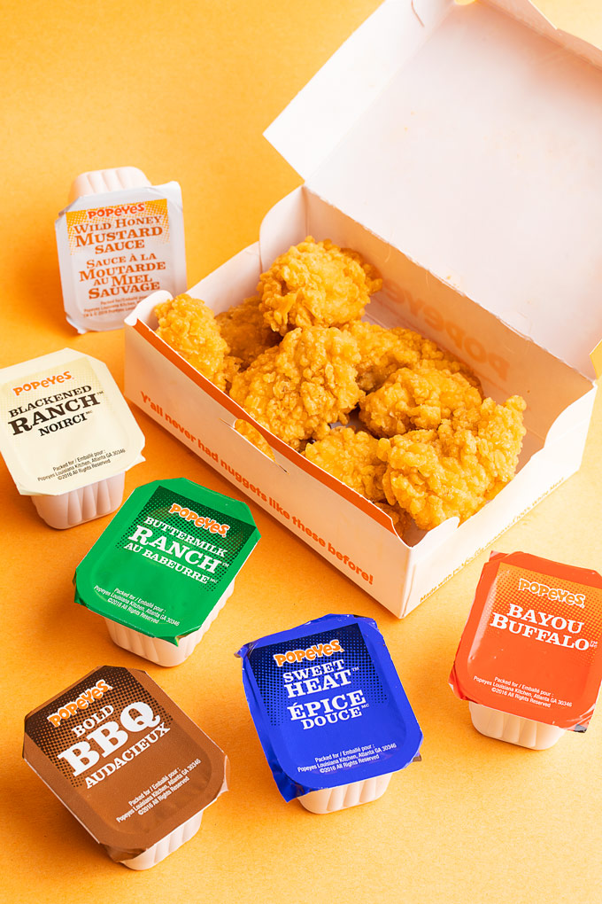 popeyes chicken nuggets calories