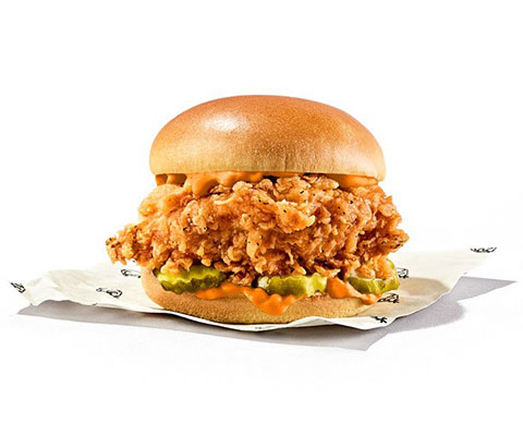 KFC Spicy Famous Chicken Chicken Sandwich