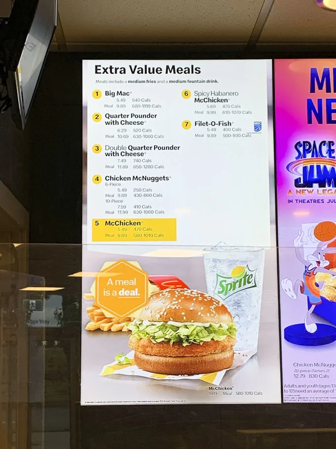 McDonald’s Coke Glasses 2021 Canada: Extra Value Meal at Walmart