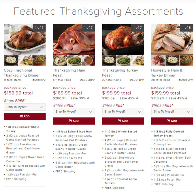 Thanksgiving Menu for 10–12