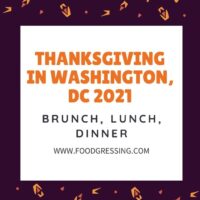 Thanksgiving Washington DC 2021 Turkey To Go Takeout Brunch Lunch