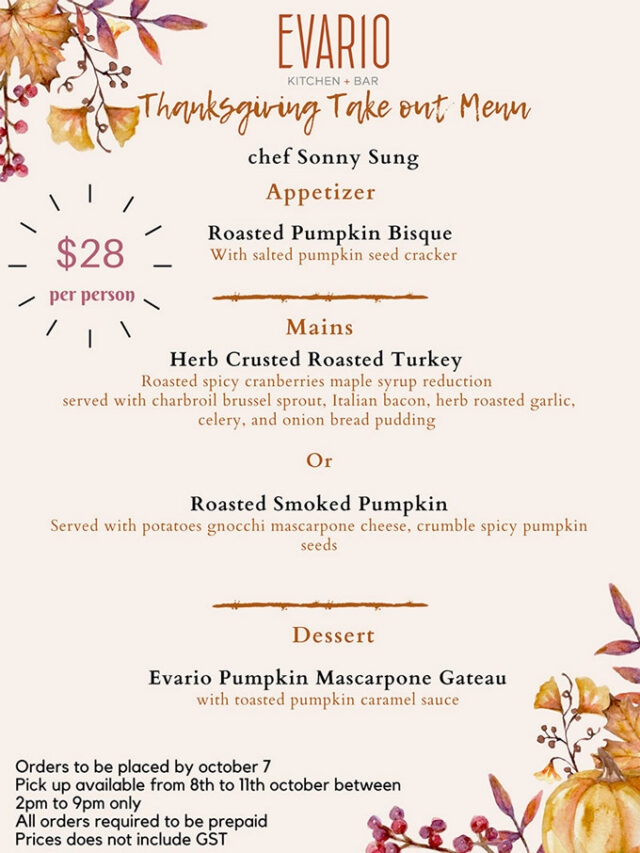 Thanksgiving Dinner Edmonton 2021 + Turkey To Go, Restaurants