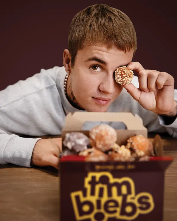 Timbiebs Timbits Flavours, Merch: Tim Hortons Justin Bieber Collab 2021