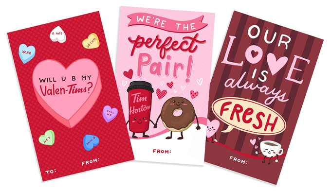 Tim Hortons Valentine's Day Cards 2022: Valen-Tims giveaway