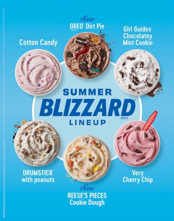 DQ Summer Blizzard Menu 2022 Canada with two new flavours