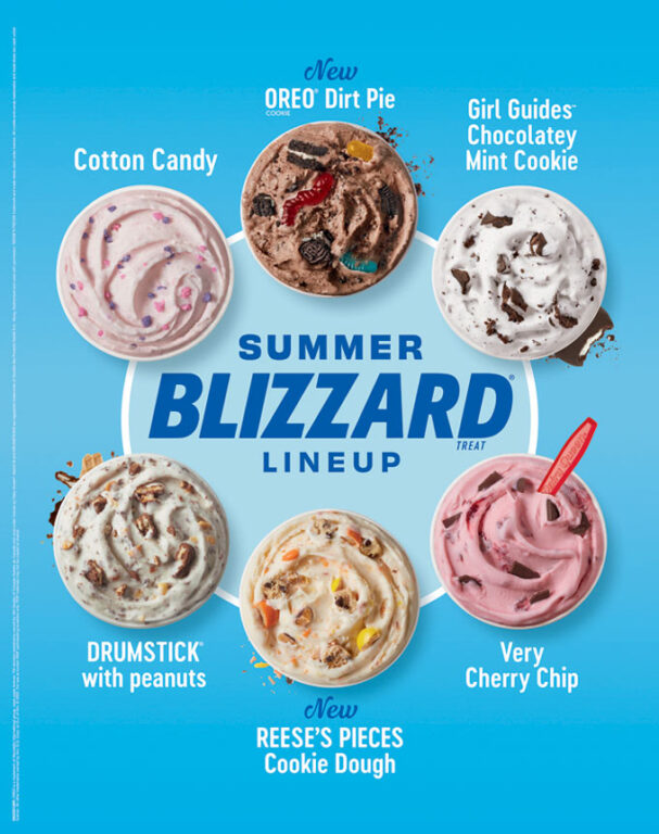 DQ Summer Blizzard Menu 2022 Canada with two new flavours