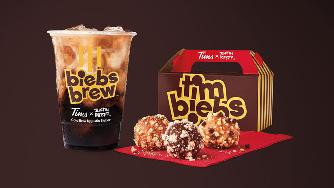 Justin Bieber and Tim Hortons® announce collaboration to bring new menu and  merch items to restaurants in Canada and the U.S., starting with  limited-edition Timbiebs Timbits®