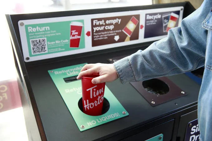 Tim Hortons Reusable Cup Pilot in Vancouver with Return-It to reduce single-use waste