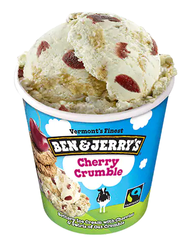 Ben & Jerry's Cherry Crumble with Cherries and Swirls of Oat Crumble