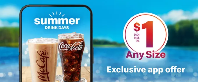 Dollar Drink Days 2022 McDonald's Canada