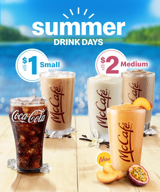 Dollar Drink Days 2022 McDonald's Canada Summer Drink Days Deals