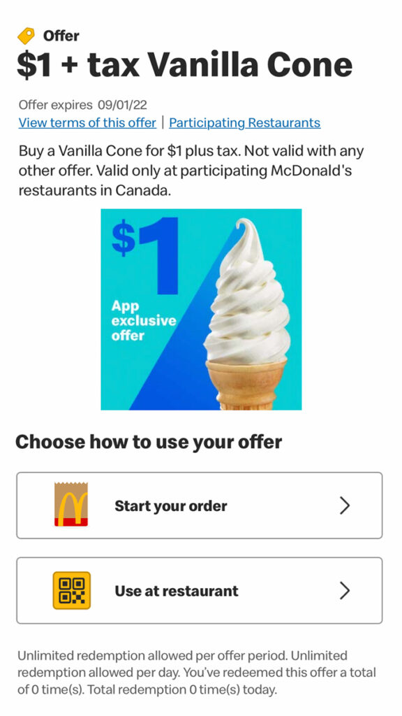McDonald's $1 Ice Cream 2022