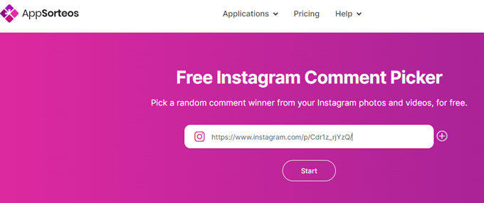 Instagram Giveaway Winner Picker - Osortoo