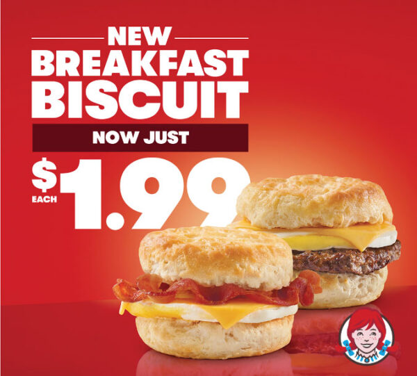 Wendy's Breakfast Biscuit Deal 1.99 Foodgressing