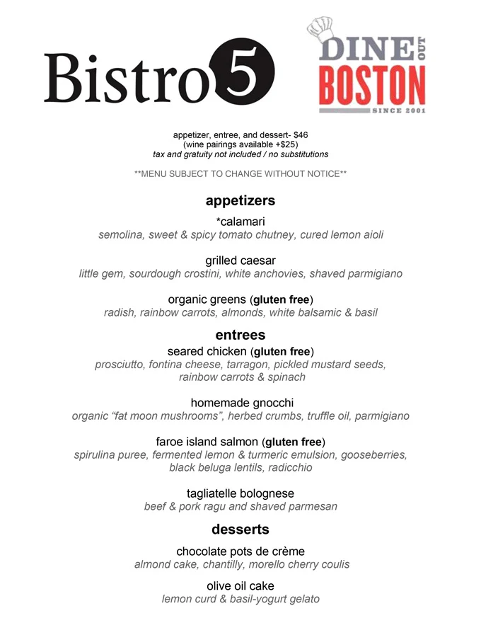 Dine Out Boston 2022