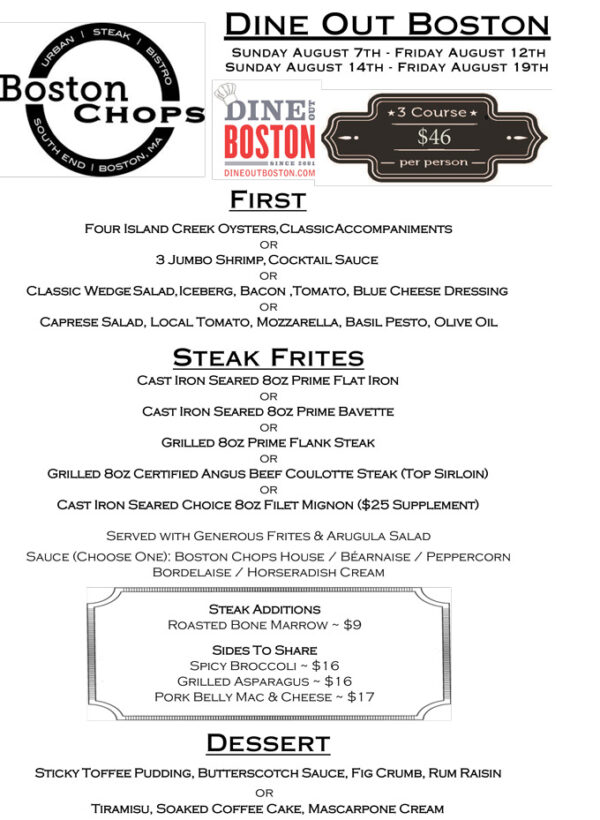 Dine Out Boston 2022 Summer Restaurants, Menus, Prices