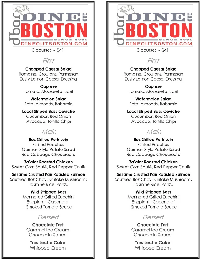 Dine Out Boston 2022 Summer Restaurants, Menus, Prices