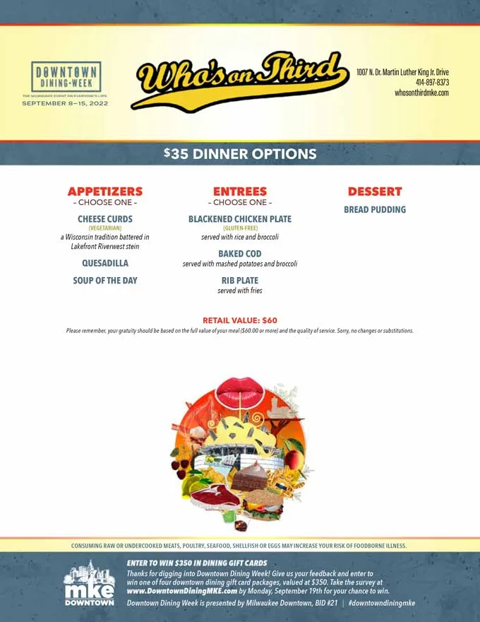 Milwaukee Downtown Dining Week 2022