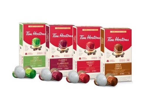 The bold and rich flavours of Tim Hortons espresso will soon be available for guests to enjoy at home.  Introducing Tim Horton Espresso Capsules, compatible with Nespresso® Original Line Coffee Machines, with a lineup of varieties that offers the range of flavour and intensity Canadians are looking for in their espresso
