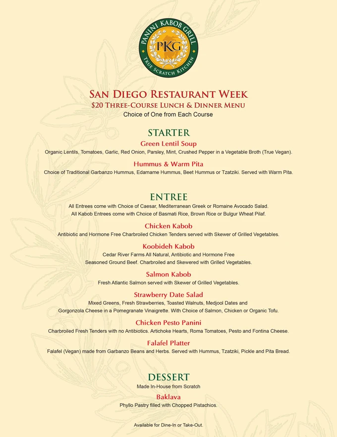 San Diego Restaurant Week 2022