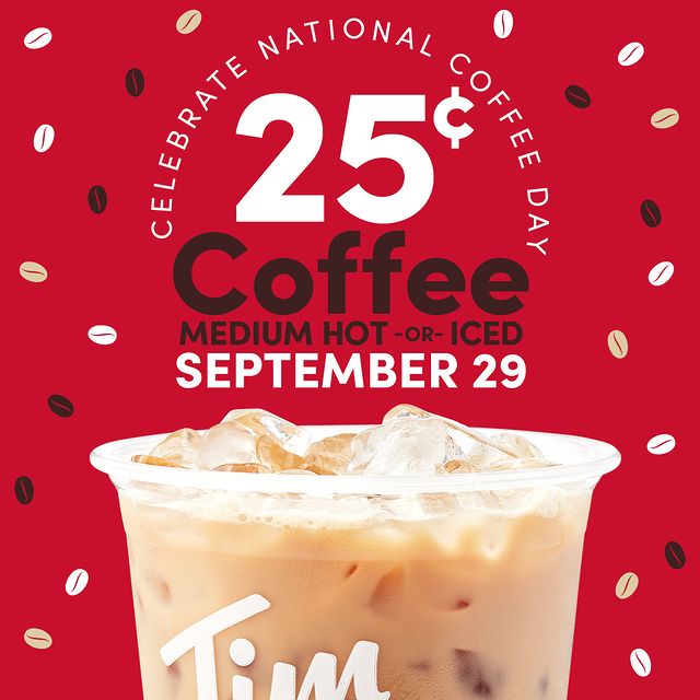 Tim Hortons celebrates National Coffee Day with discounted coffee