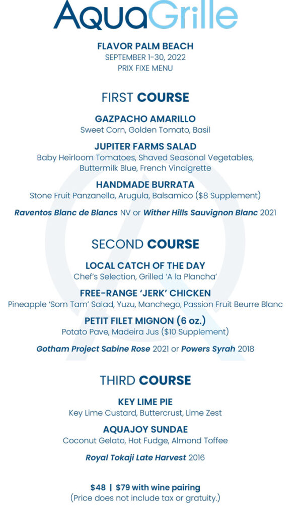 Flavor Palm Beach 2022 Restaurant Month Florida