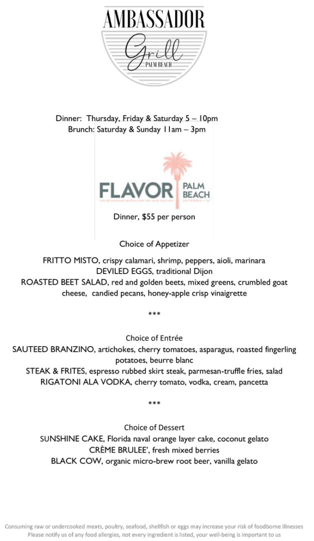 Flavor Palm Beach 2022 Restaurant Month Florida
