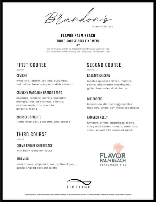 Flavor Palm Beach 2022 Restaurant Month Florida