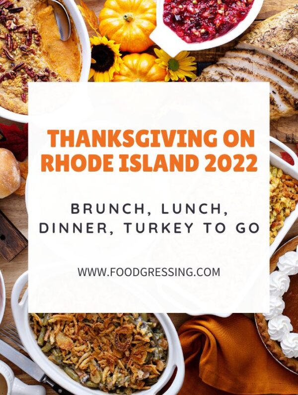 Thanksgiving Rhode Island 2022 Dinner, Turkey to Go