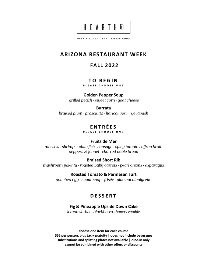 Arizona Restaurant Week 2022