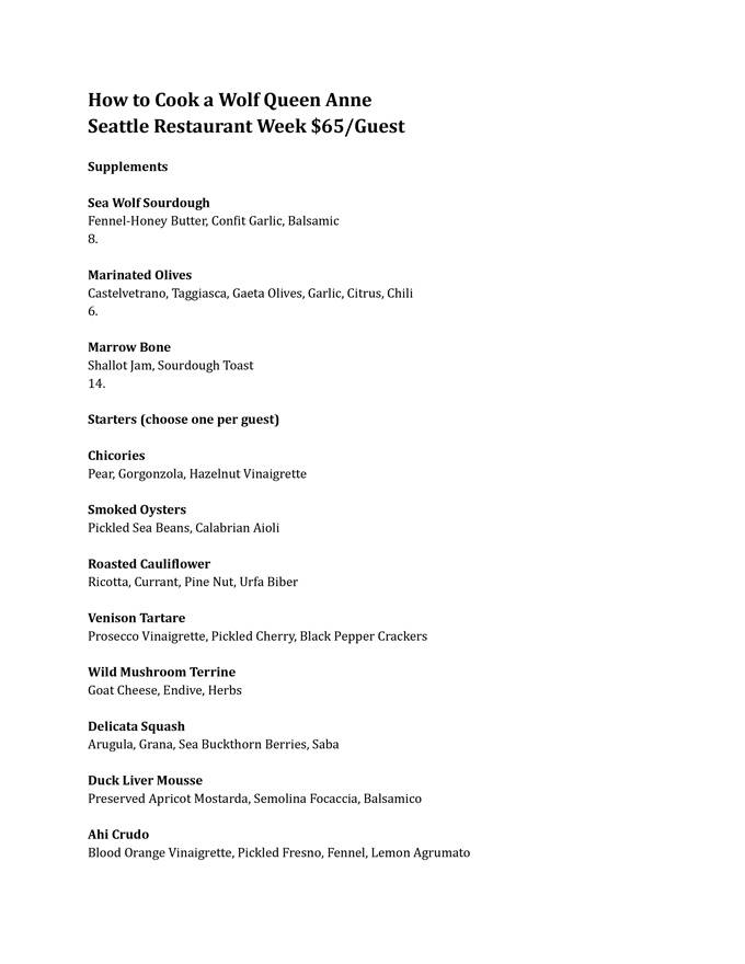 Seattle Restaurant Week 2022