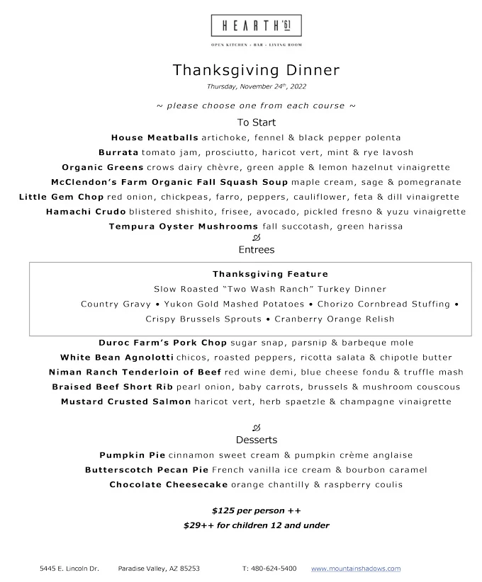 Thanksgiving in Phoenix 2022