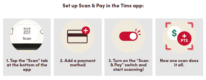 tim hortons scan and pay