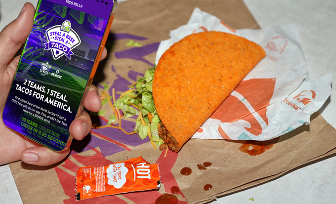 Taco Bell Steal A Base Steal A Taco during 2022 World Series