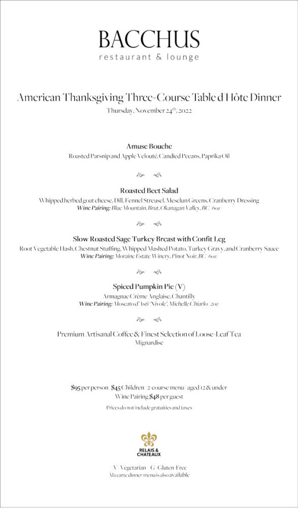 American Thanksgiving In Vancouver BC Canada 2022   2022 American Thanksgiving Menu 587x1024 