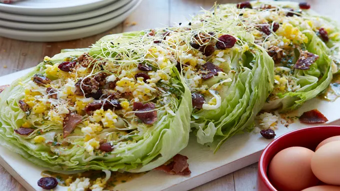 Chef Lynn Crawford Bacon and Egg Wedge Salad