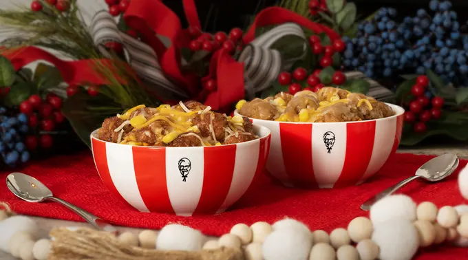 KFC Gives The Gift Of $5 Famous Bowls And Limited-Edition Holiday Buckets This Season