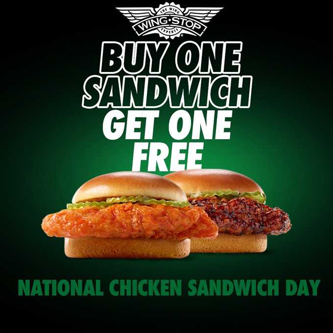 Wingstop BOGO Deal for National Chicken Sandwich Day