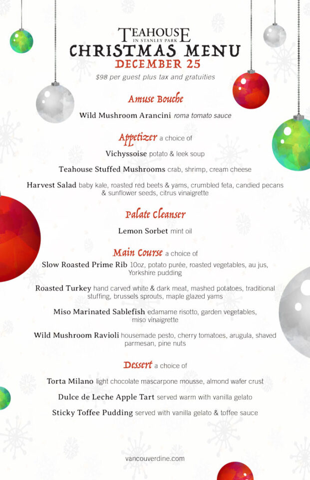 Christmas in Vancouver 2022 BC: Dinner, Turkey To Go, Brunch