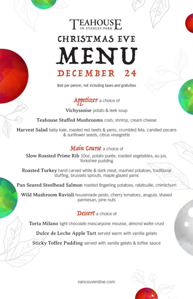 Christmas in Vancouver 2022 BC: Dinner, Turkey To Go, Brunch
